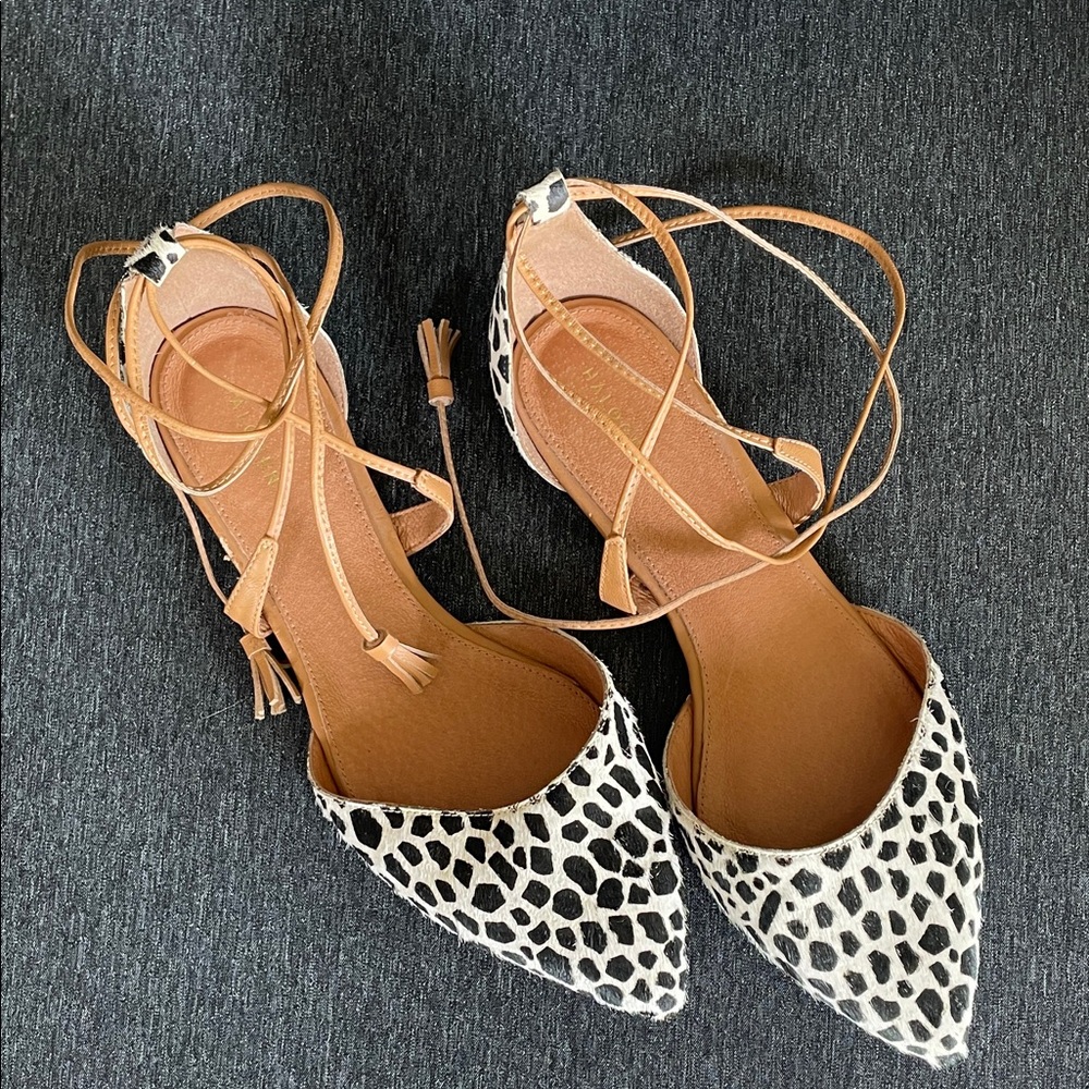 Halogen D’Orsay flats size 8 pony skin hair size 8 leopard